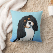 トリカラーカバリエスパニエル犬装飾用クッション クッション (ブランケット)