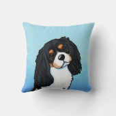 トリカラーカバリエスパニエル犬装飾用クッション クッション (裏面)