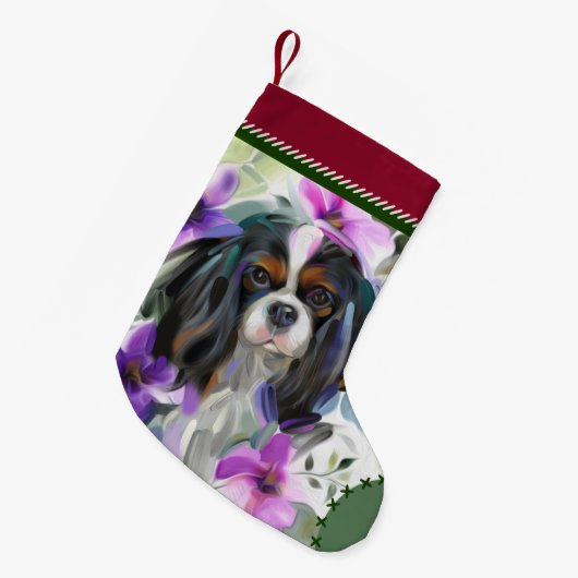 トリカラーカバリエースクリスマスストッキング赤緑 スモールクリスマスストッキング (正面 (吊り時))