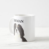 トリカラーカバリエールキングチャールズスパニエル犬 コーヒーマグカップ (正面左)