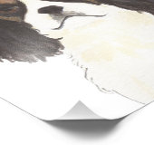 トリカラーカバリエールキングチャールズスパニエル犬 フォトプリント (角)