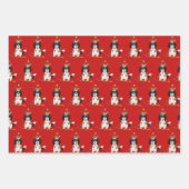 トリカラーカバリエールクリスマスホリデー ラッピングペーパーシート (正面2)