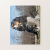 トリカラーカバリヤキングチャールズスパニエル犬ドッグ ジグソーパズル (縦)