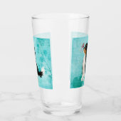 トリカラーカヴァリエキングチャールズスパニエル犬 タンブラーグラス (左)