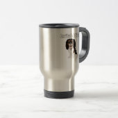 トリカラーカヴァリエキングチャールズスパニエル犬 トラベルマグ (正面右)