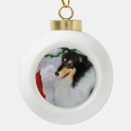 トリカラーコリクリスマス セラミックボールオーナメント