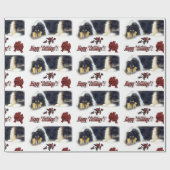 トリカラーコリクリスマス ラッピングペーパー (フラット)