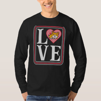 トリカラーコルギドッグ私のコルギが大好き Tシャツ