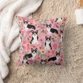 トリカラーコーギフローラ枕 – かわいいコーギフト クッション (ブランケット)