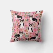 トリカラーコーギフローラ枕 – かわいいコーギフト クッション (裏面)