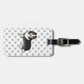 トリカラーシェットランドシェプドッグマンガードッグ&文字 ラゲッジタグ (正面横)