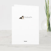 トリカラーシェットランド・ シープドッグイースター カード (裏面)