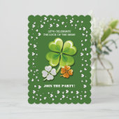 トリカラーシャムロックスセントパトリックの日パーティー 招待状 (スタンド正面)