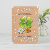 トリカラーシャムロックスセントパトリックの日パーティー 招待状 (スタンド正面)