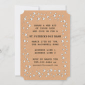 トリカラーシャムロックスセントパトリックの日パーティー 招待状 (裏面)