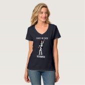 トリカラーダンサー ホワイト ネイビー シルバー #2 Tシャツ (正面フル)