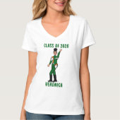 トリカラーダンサー 緑 オレンジ 白 #2 Tシャツ (正面)