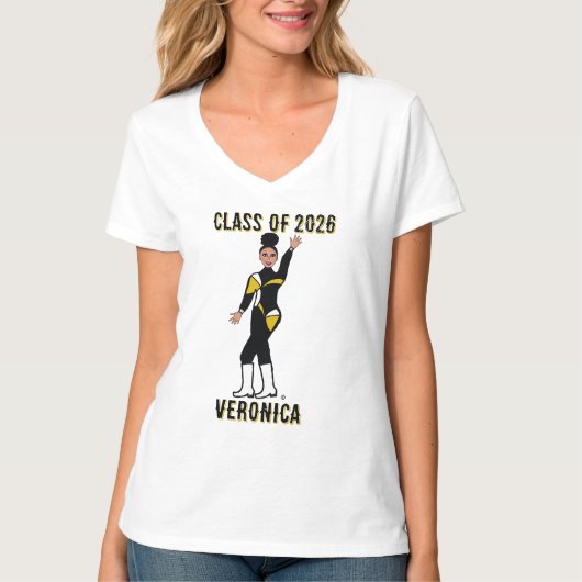トリカラーダンサー 黒 白 銀 #2 Tシャツ (正面)