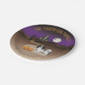 トリカラーパピロンドッグアンドハロウィーンハ幽霊のよく出るウス ペーパープレート (アングル)