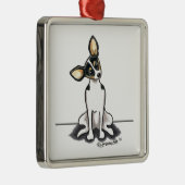 トリカラーラットテリアシッかわいらしト メタルオーナメント (右)