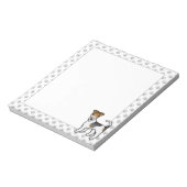 トリカラーワイヤキツネテリアかわいい漫画の犬 ノートパッド (回転)