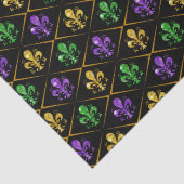 トリカラー（紋章の）フラ・ダ・リマルディグラスハーレキンダイヤモンド 薄葉紙 (詳細)