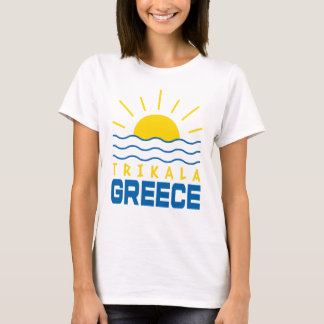 トリカラ ギリシャ 太陽と海の波 女性 Tシャツ
