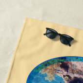 トリガーフィッシュアットコーラルリーフ – 写真デザイン | ビーチタオル (インサイチュ)