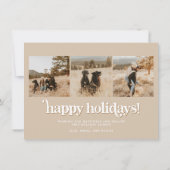 トリキシー レトロ アーチ フォト ボヘミアンクリスマスカード 招待状 (裏面)