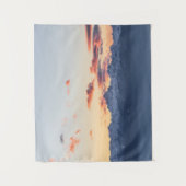 トリグラフ上空の明るいオレンジ色の雲、スロベニア タペストリー (正面)