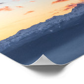 トリグラフ上空の明るいオレンジ色の雲、スロベニア ポスター (角)