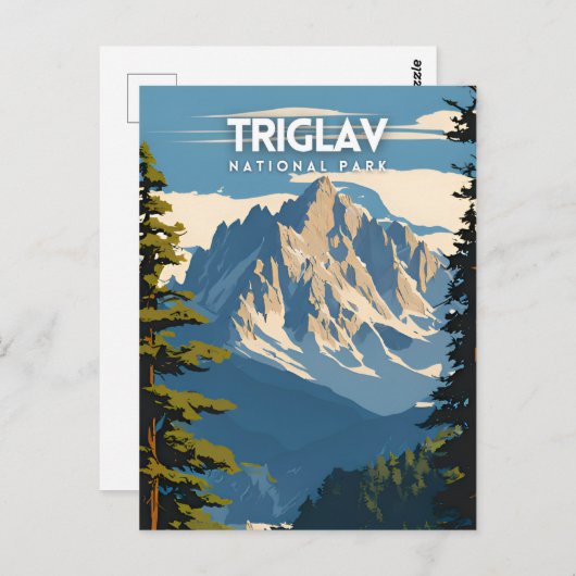 トリグラフ国立公園旅行ポスター ポストカード (正面/裏面)