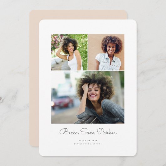 トリグリッド卒業おめでとう 招待状 (正面/裏面)