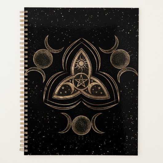 トリケトラトリプルムーンオーナメントウィズペンタグラム プランナー手帳 (正面)