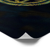 トリケトラトリプルムーンケルトオーナメント ポスター (角)