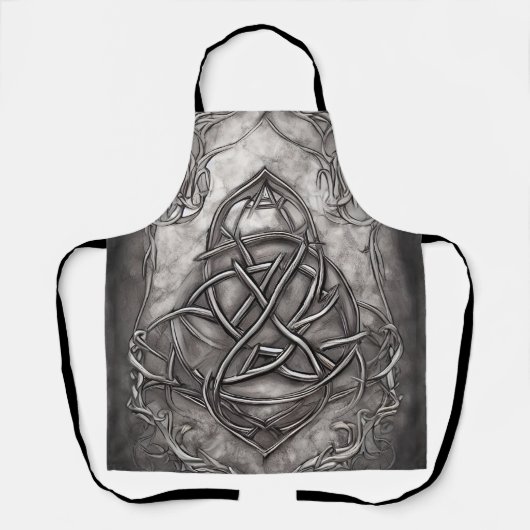 トリケトラ三位一体ノットシルブリピーターフェイクメタル エプロン (正面)