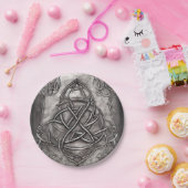 トリケトラ三位一体ノットシルブリピーターフェイクメタル ペーパープレート (パーティー)