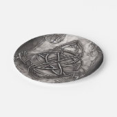 トリケトラ三位一体ノットシルブリピーターフェイクメタル ペーパープレート (アングル)