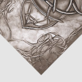 トリケトラ三位一体ノットセピアフェイクメタリックスズ 薄葉紙 (詳細)