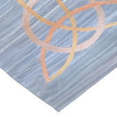 トリケトラ抽象芸術 |ブルー金ゴールドケルト三位一体ノット ミディアムテーブルランナー (コーナー)