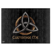 トリケトラ（ブラウン/シルバー） カッティングボード (正面)