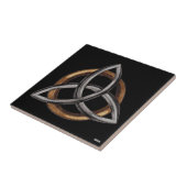 トリケトラ（ブラウン/シルバー） タイル (側面)