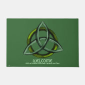 トリケトラ（緑） ドアマット (正面)