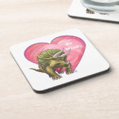 トリケラトップレッドローズハート コースター (左側)