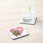 トリケラトップレッドローズハート コースター (右側)