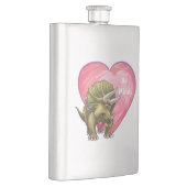 トリケラトップレッドローズハート フラスク (右)