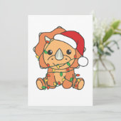 トリケラトプクリスマスウィンターアニマルズホリデーディノス シーズンカード (スタンド正面)