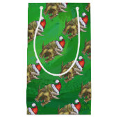 トリケラトプクリスマスグリーン スモールペーパーバッグ (正面)