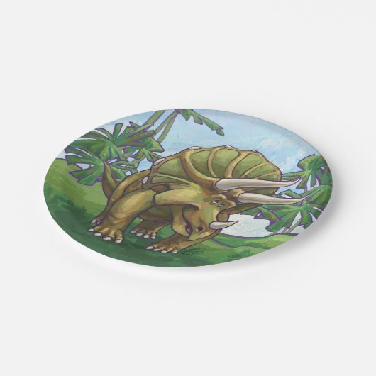 トリケラトプスのギフト及び付属品 ペーパープレート (アングル)