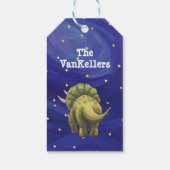 トリケラトプスのクリスマスギフトタグ ギフトタグ (裏面)